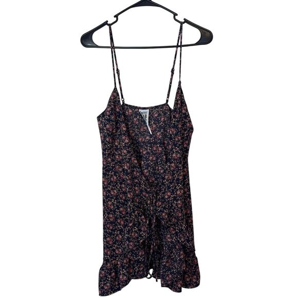 Free People Dresses & Skirts - Free People All My Love Wrap Slip Floral Ruffle Mini Dress Size XS Boho Summer